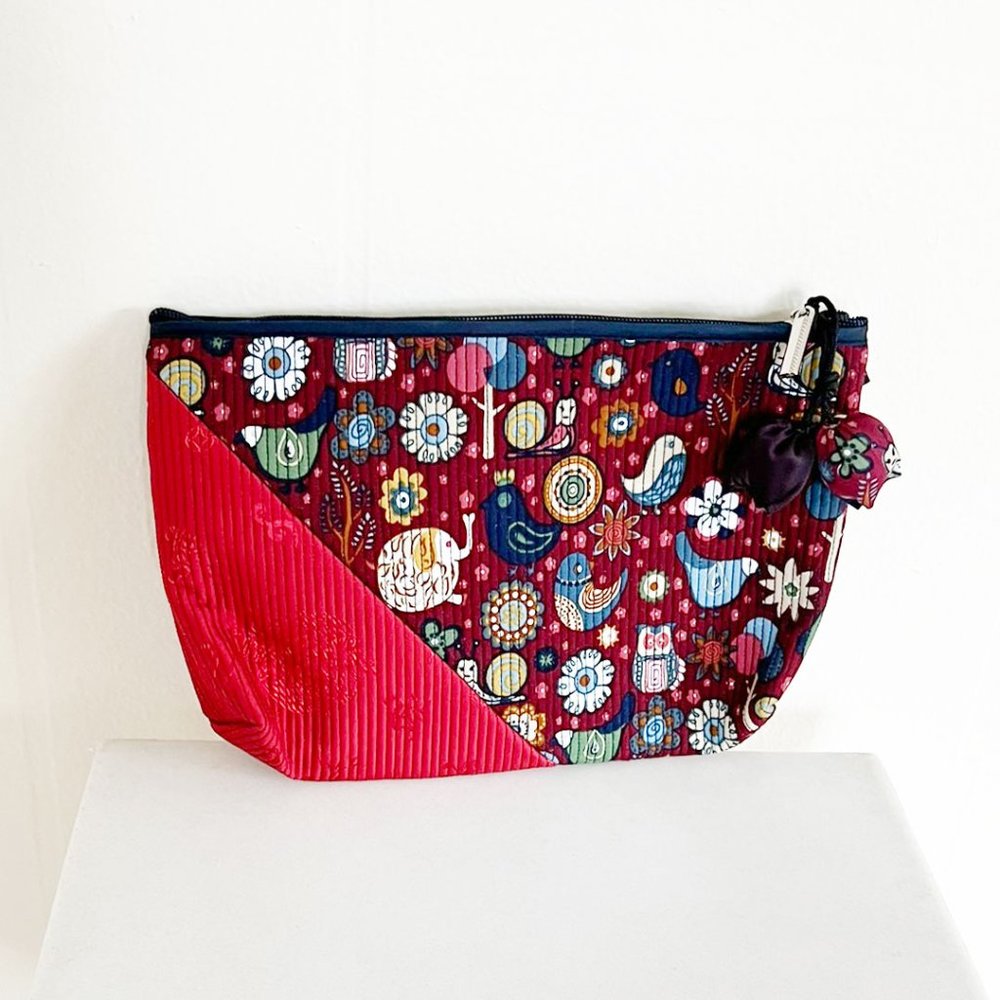 Korean hand-sewn bag cotton rectangular long coin purse 8” x 5.5”